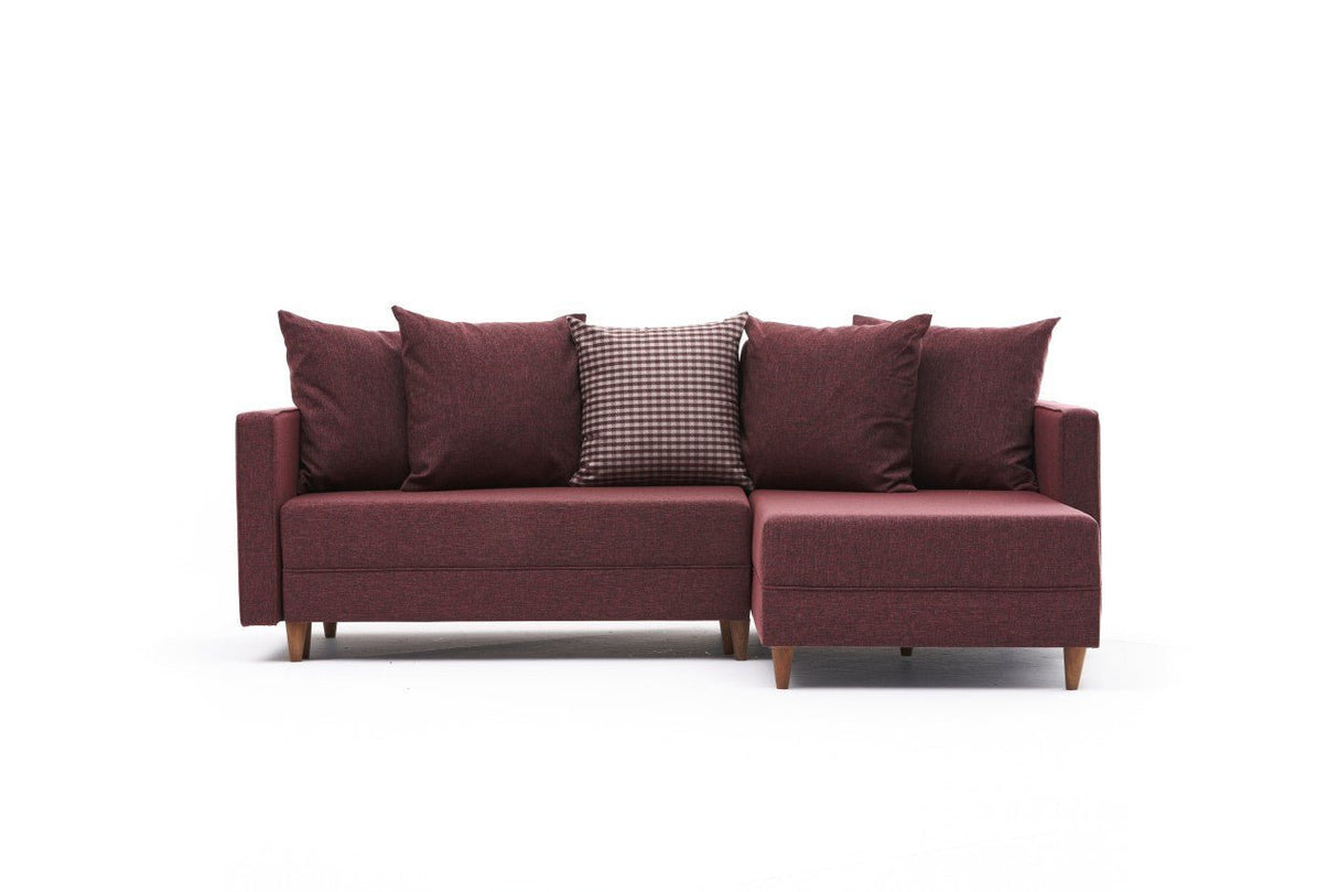 Ecksofa mit Schlaffunktion Rechts Aydam Claret Red