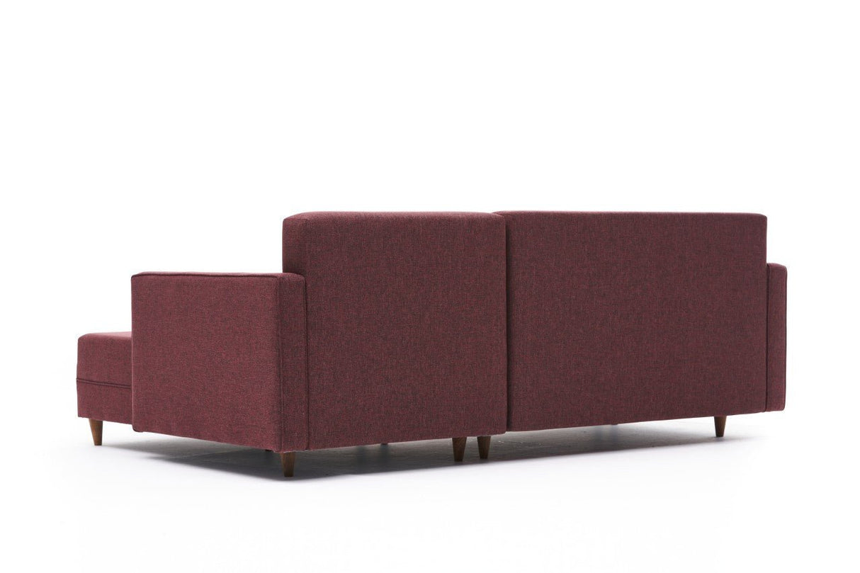 Ecksofa mit Schlaffunktion Rechts Aydam Claret Red