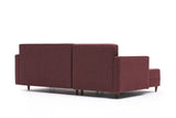 Ecksofa mit Schlaffunktion Links Aydam Claret Red