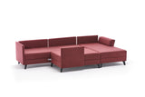 Ecksofa mit Schlaffunktion Eris Claret Red