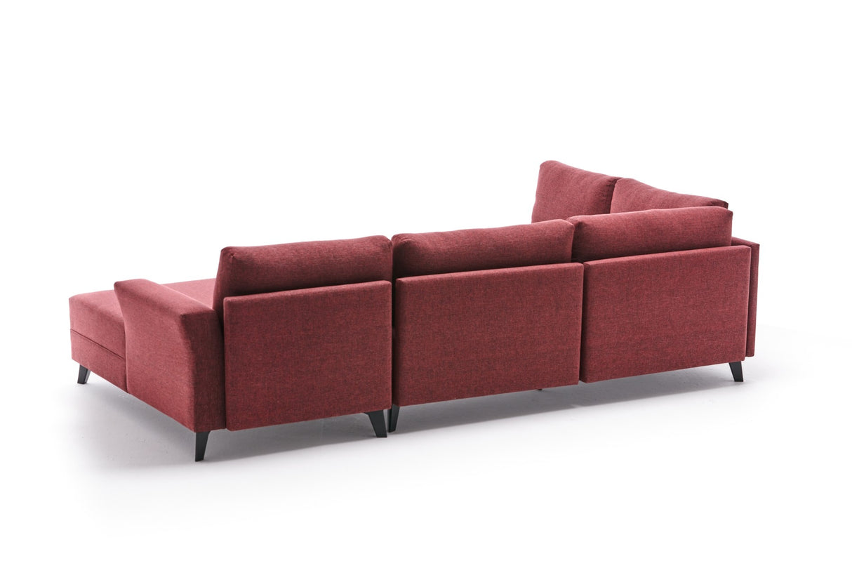 Ecksofa mit Schlaffunktion Eris Claret Red