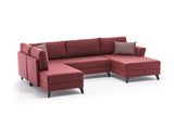 Ecksofa mit Schlaffunktion Eris Claret Red