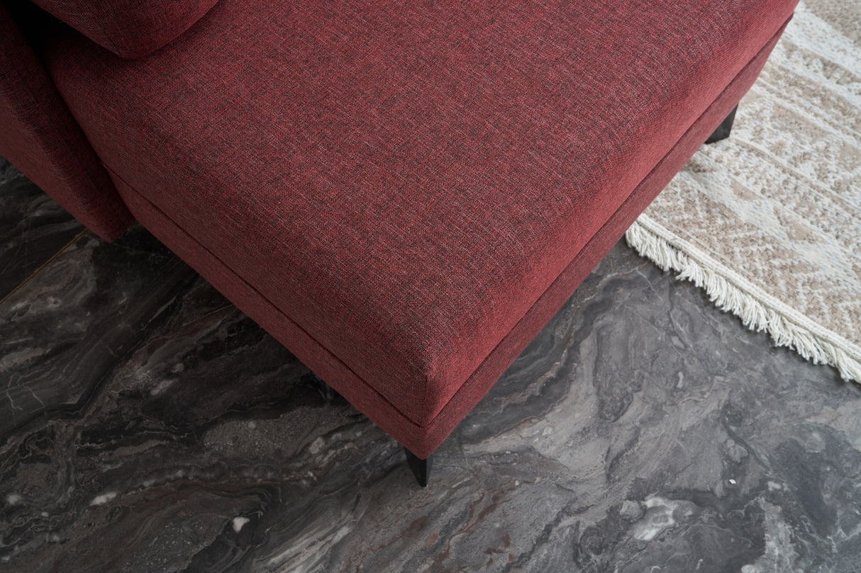 Ecksofa mit Schlaffunktion Belen Claret Red