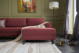 Ecksofa mit Schlaffunktion Belen Claret Red