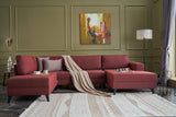 Ecksofa mit Schlaffunktion Efsun Claret Red