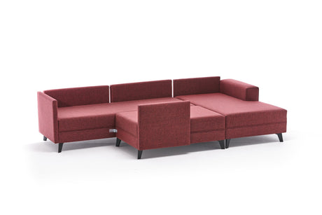 Ecksofa mit Schlaffunktion Efsun Claret Red