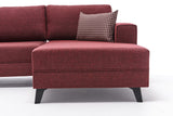 Ecksofa mit Schlaffunktion Efsun Claret Red