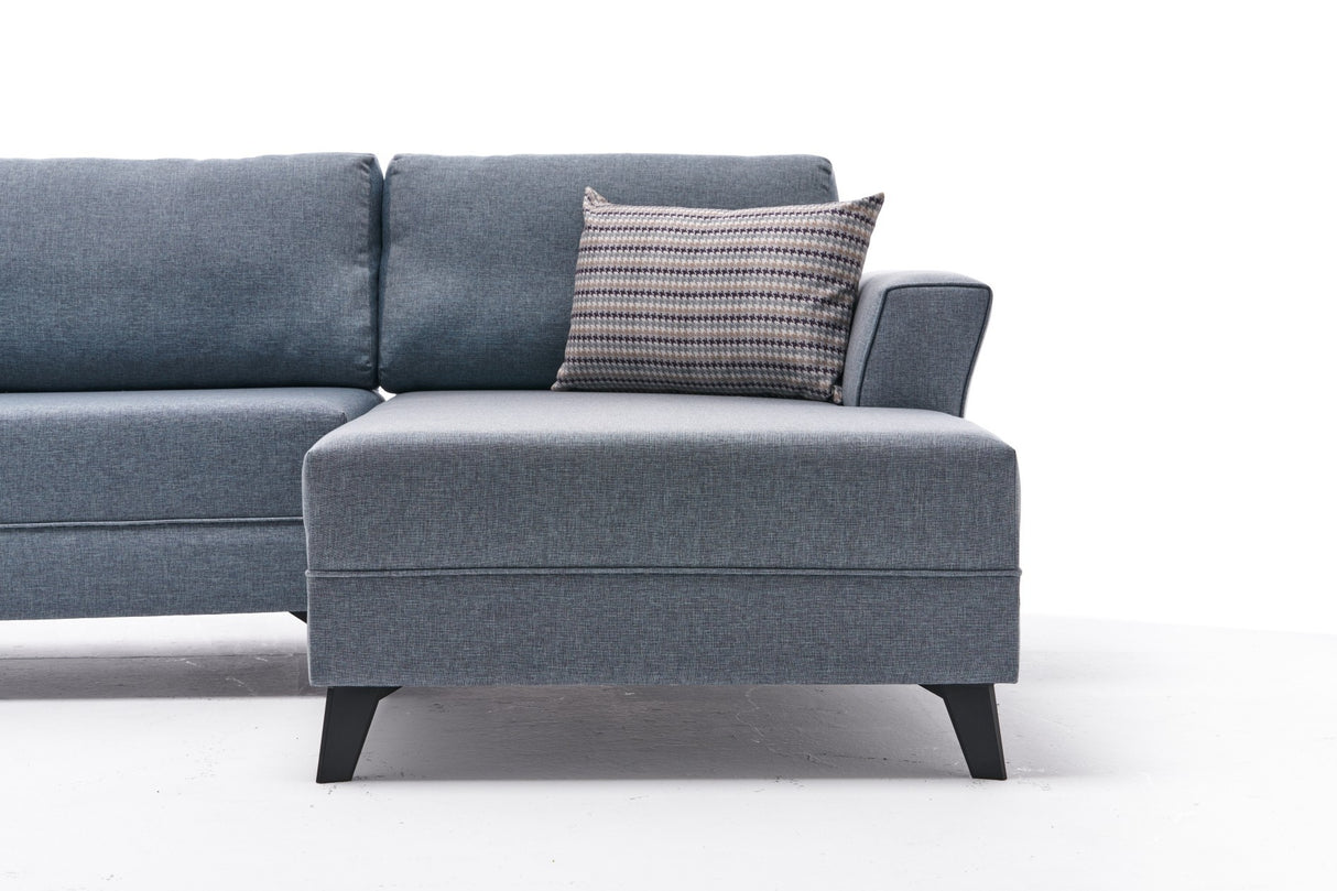 Ecksofa mit Schlaffunktion Eris Blue