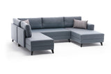 Ecksofa mit Schlaffunktion Efsun Blue