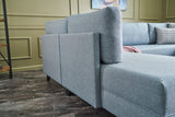 Ecksofa mit Schlaffunktion Efsun Blue