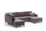 Ecksofa mit Schlaffunktion Efsun Brown