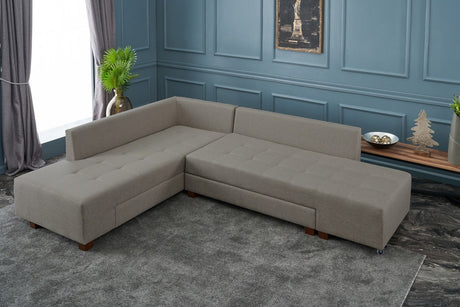 Ecksofa mit Schlaffunktion Links Manama Creme