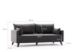 3-Sitzer-Sofa Bella Anthrazit