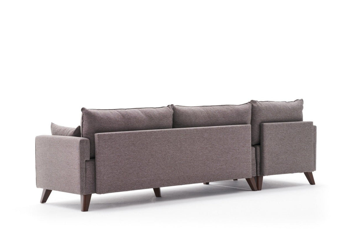 Ecksofa links Bella Brown