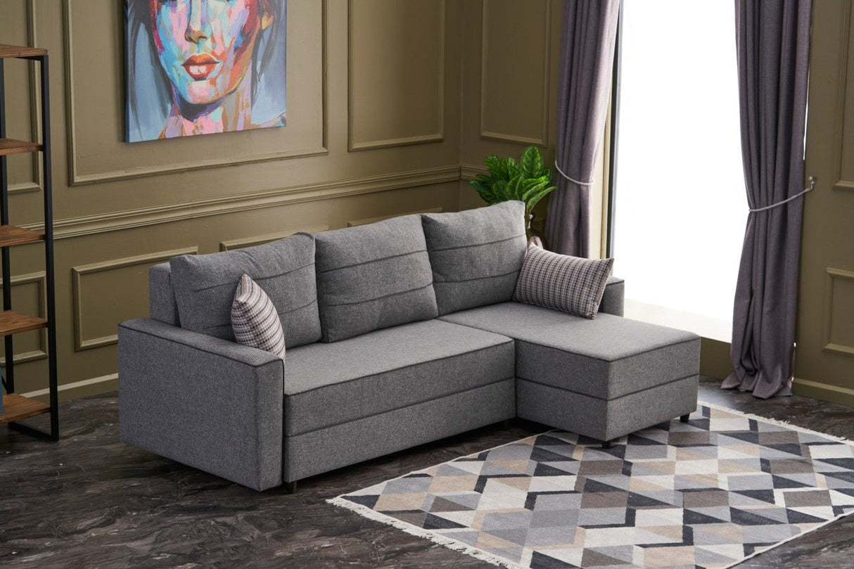 Ecksofa mit Schlaffunktion Rechts Ece Grey