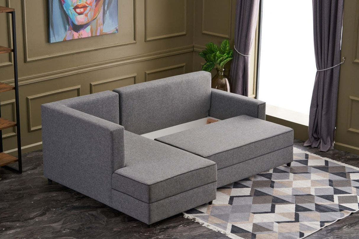 Ecksofa mit Schlaffunktion Links Ece Grey