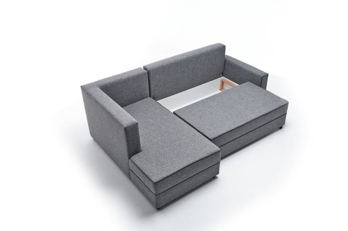 Ecksofa mit Schlaffunktion Links Ece Grey