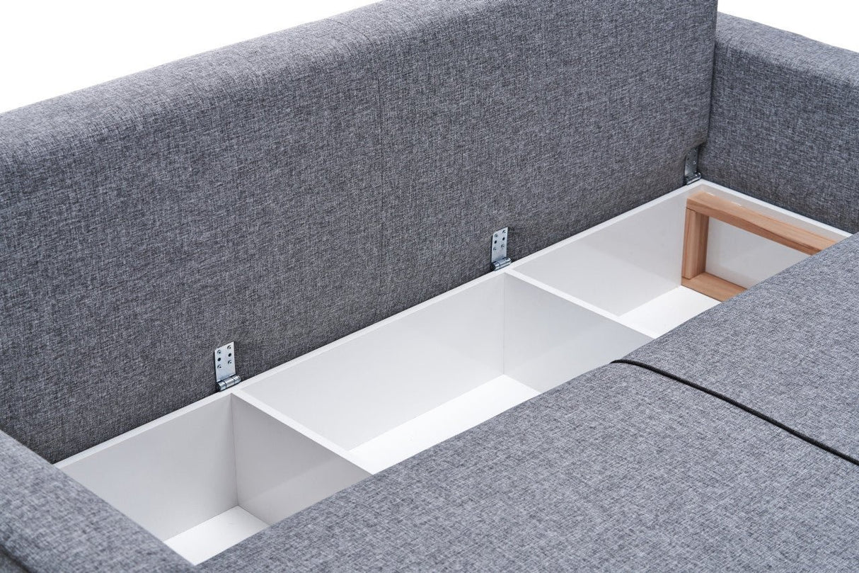 Ecksofa mit Schlaffunktion Links Ece Grey