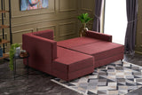 Ecksofa mit Schlaffunktion Links Ece Claret Red