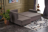 Ecksofa mit Schlaffunktion Links Ece Brown