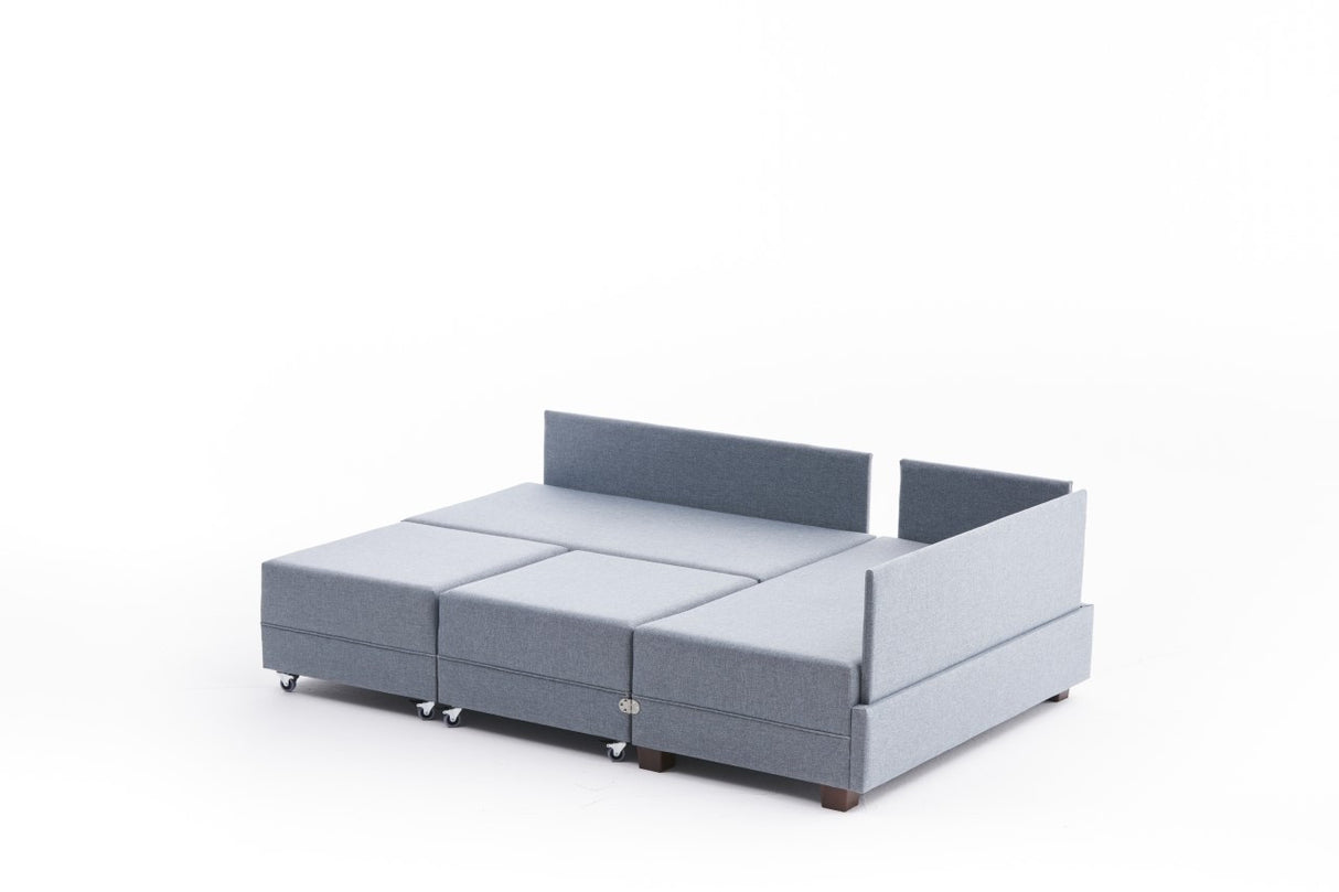 Ecksofa mit Schlaffunktion Right Fly Blue