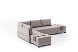 Ecksofa mit Schlaffunktion Left Fly Cream