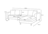 Ecksofa links blank grau