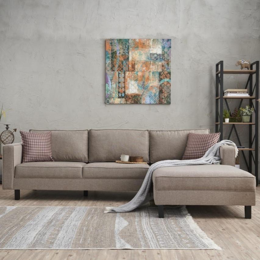 Ecksofa Rechts Bare Cream