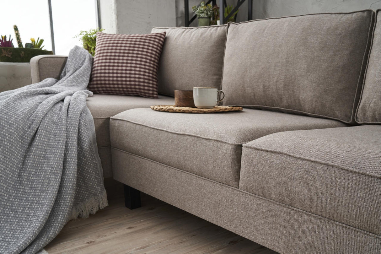 Ecksofa links blank Creme