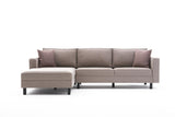 Ecksofa links blank Creme