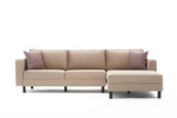 Ecksofa rechts blank creme