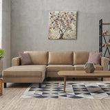 Ecksofa links blank Creme