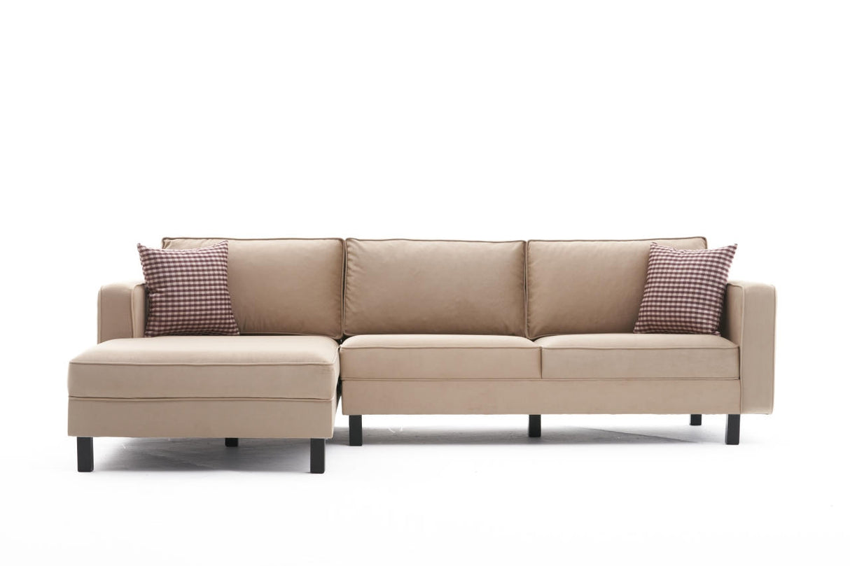 Ecksofa links blank Creme