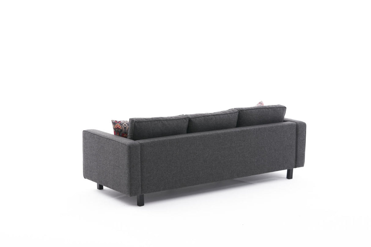 3-Sitzer-Sofa, blankes Anthrazit