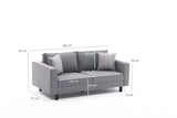 2-Sitzer-Sofa, blankes Grau