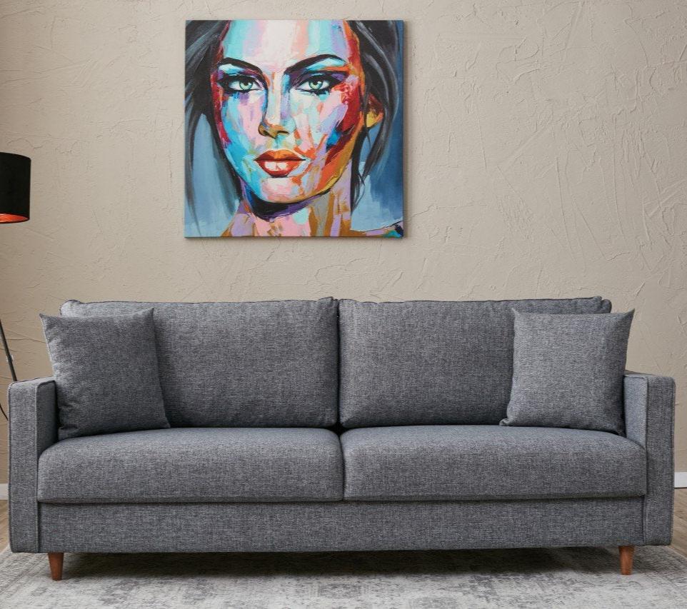 3-Sitzer-Sofa Eva Grey