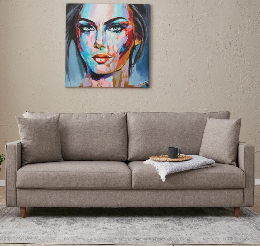 3-Sitzer-Sofa Eva Creme