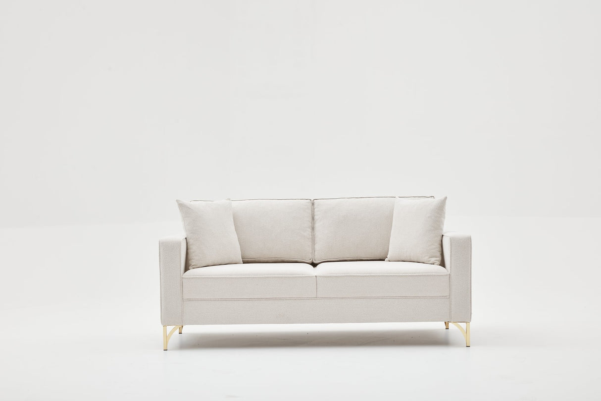 2-Sitzer-Sofa Berlin Creme Gold