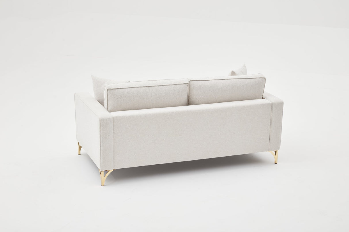 2-Sitzer-Sofa Berlin Creme Gold