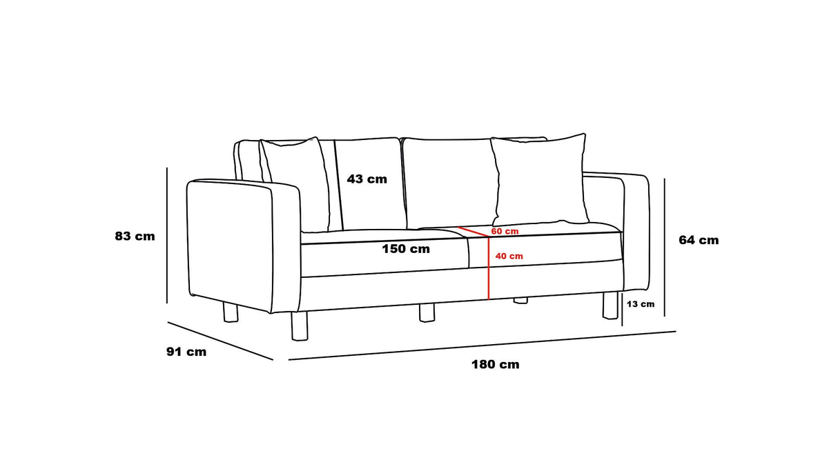 2-Sitzer-Sofa Berlin Creme Gold