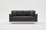 2-Sitzer-Sofa Berlin Anthrazit Gold