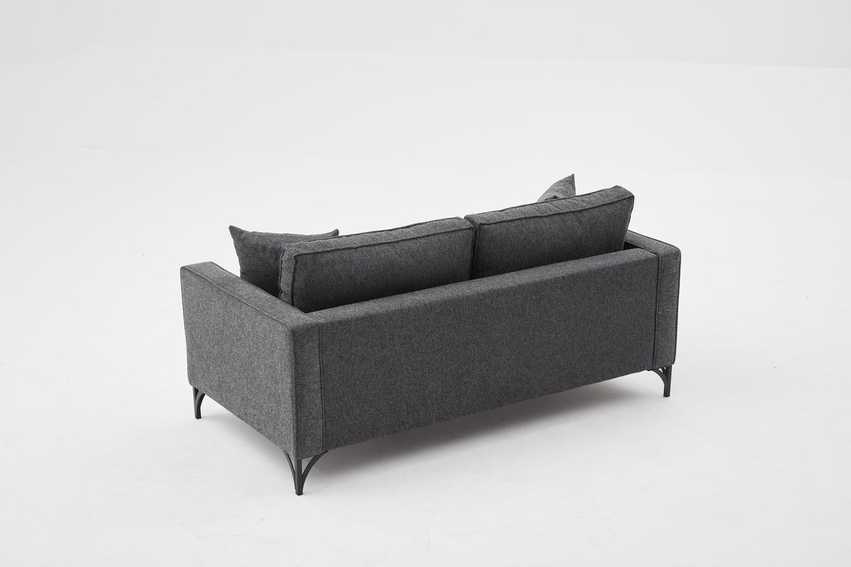 2-Sitzer-Sofa Berlin Anthrazit Schwarz