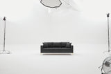 3-Sitzer-Sofa Berlin Anthrazit Gold