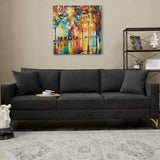 3-Sitzer-Sofa Berlin Anthrazit Gold