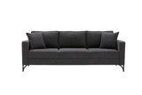 3-Sitzer-Sofa Berlin Anthrazit Schwarz