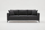 3-Sitzer-Sofa Berlin Anthrazit Schwarz