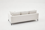 3-Sitzer-Sofa Berlin Creme Schwarz