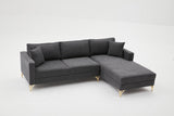 Ecksofa rechts Berlin Anthrazit Gold