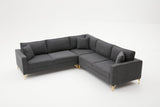 Ecksofa Berlin Anthrazit Gold