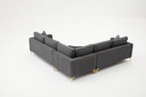 Ecksofa Berlin Anthrazit Gold